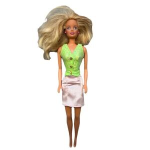 Vintage 1966 Barbie Doll TNT Body 1991 Head 1993 Vest And Skirt Lot *defect